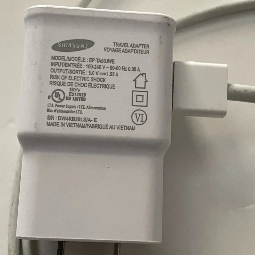 Samsung Travel Adopter Fast Charger + Charging Cable Lot of 3